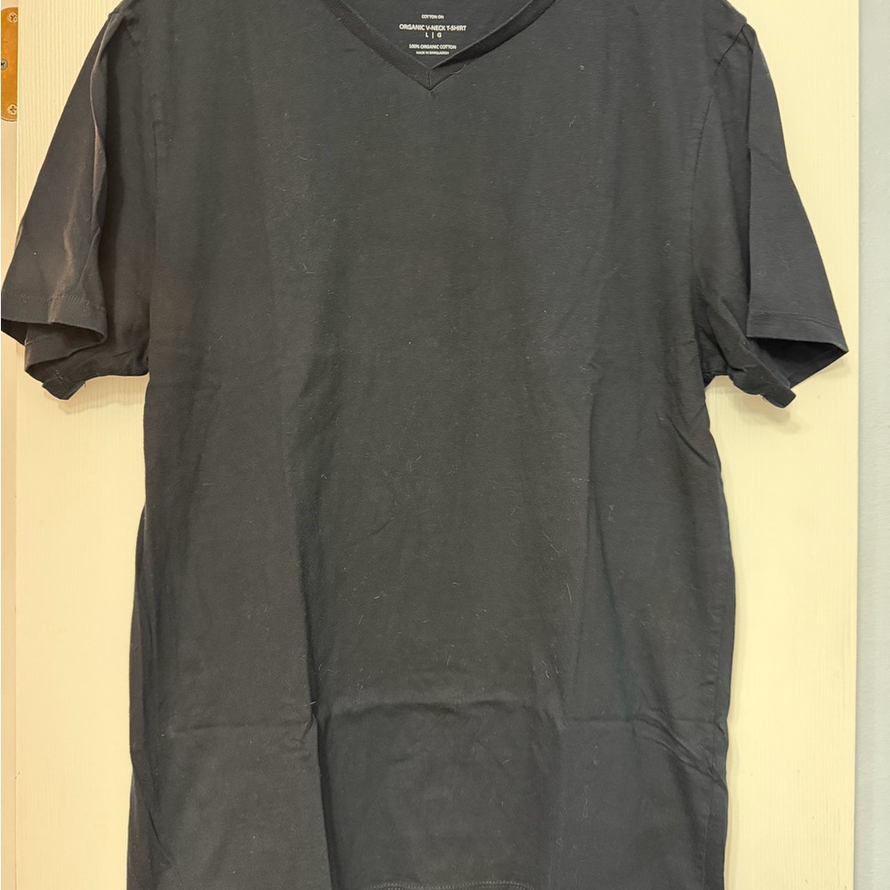 Cotton On Black V-Neck Short Sleeve Tee